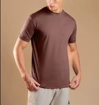 Luxroom Brown Crew Neck T-Shirt