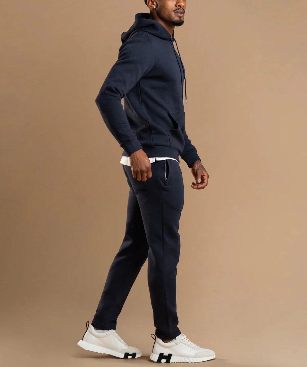 Luxroom Navy Blue Hoodie Co-ord Set