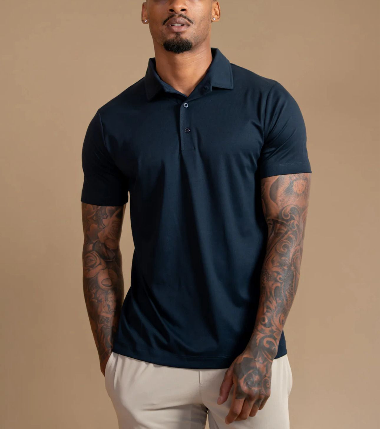 Luxroom Navy Blue Polo Shirt