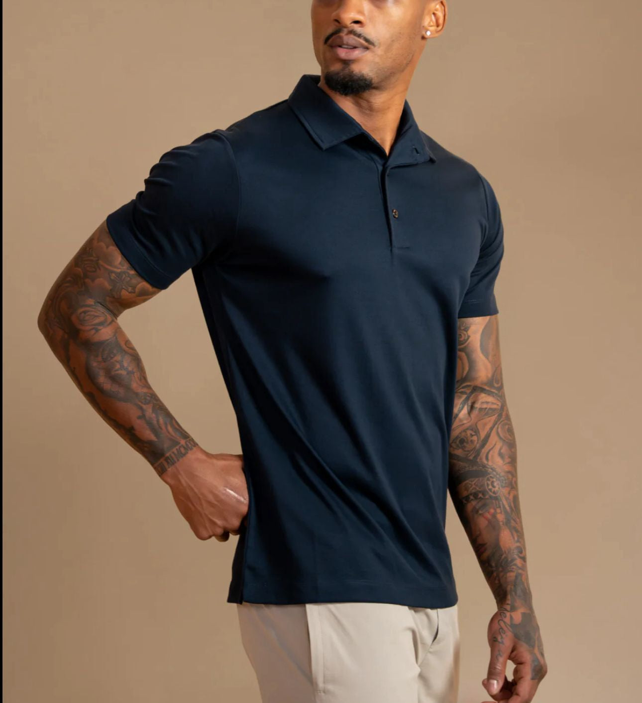 Luxroom Navy Blue Polo Shirt