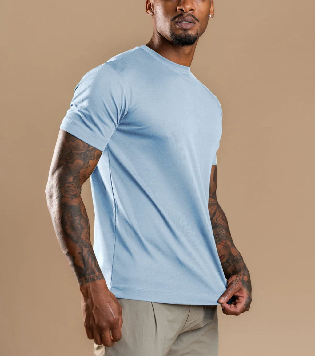 Luxroom Sky Blue Crew Neck T-Shirt