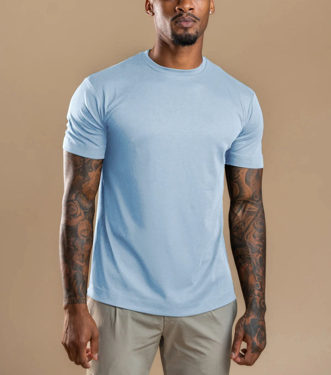 Luxroom Sky Blue Crew Neck T-Shirt