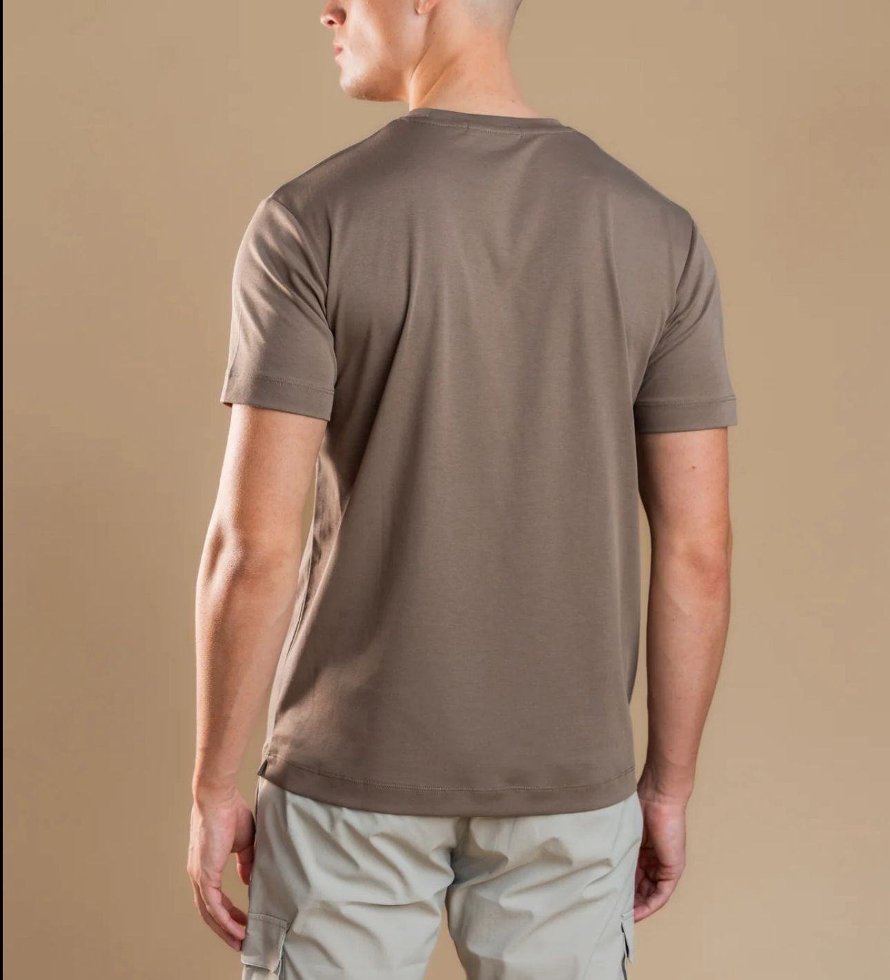 Luxroom Slate Gray Crew Neck T-Shirt