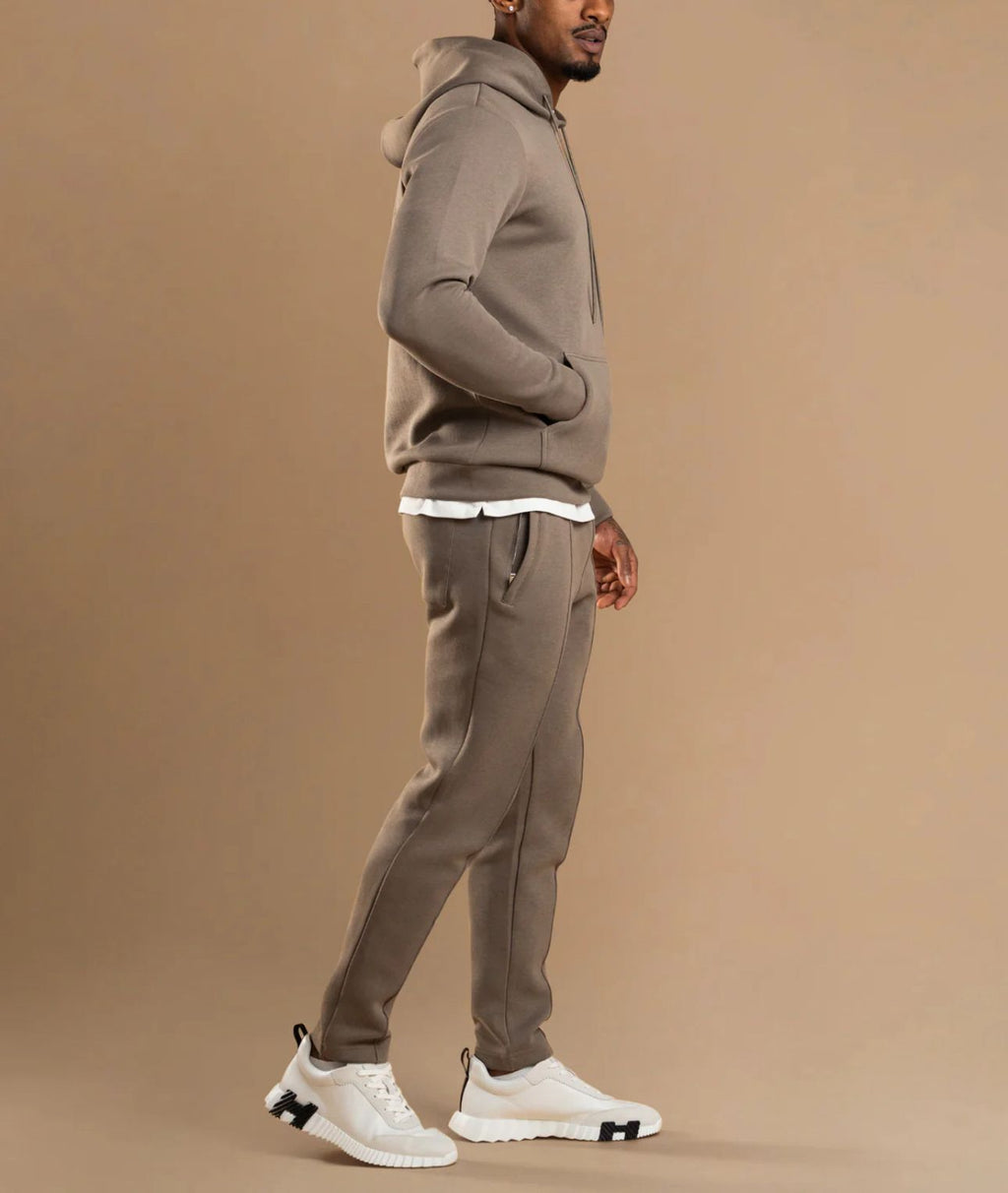 Luxroom Slate Gray Hoodie Co-ord Set