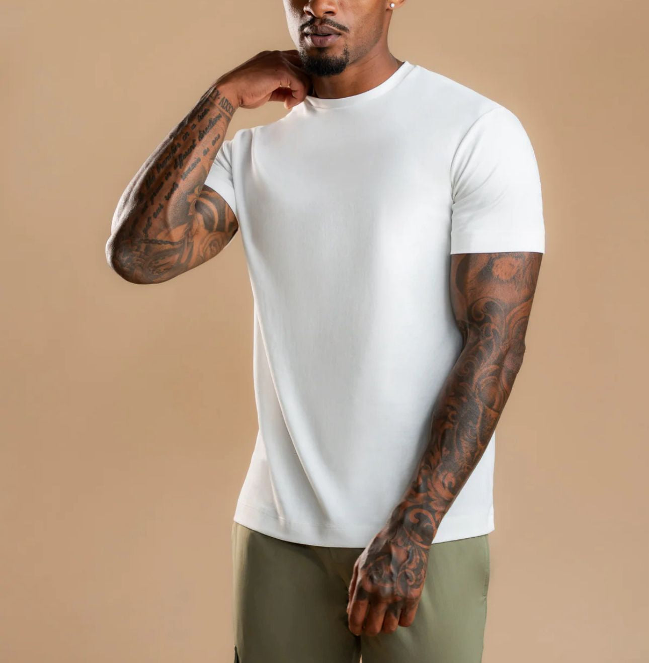 Luxroom White Crew Neck T-Shirt